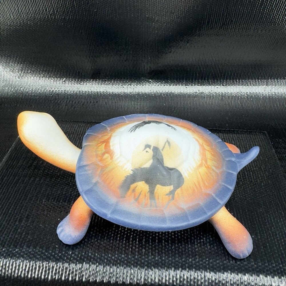 Southwestern Navajo Turtle Jewelry Box Container W Lid Hand Made Artist Signed
